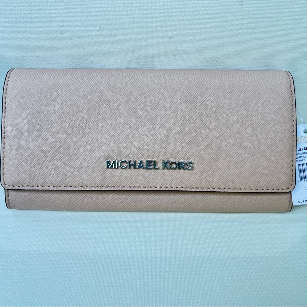 Michael Kors Jet Set  Wallet Leather Pink